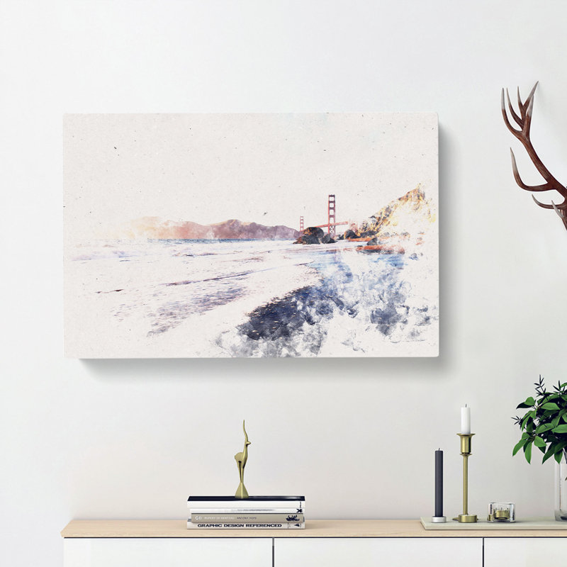 The Golden Gate Bridge In San Francisco - Wrapped Canvas Print, 45cm H x 76cm W x 4cm D