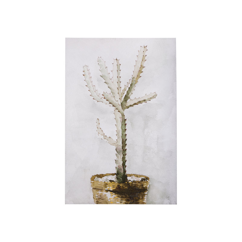 Toile texturée Cactus I a, H 42 po x l 28 po x P 1,5 po