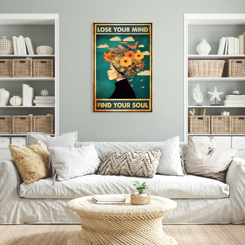 «Flowes Lose Your Mind», impression sur toile, H 36 po x l 24 po x P 1,25 po