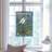 18"H Crane Stained Glass Window Panel
