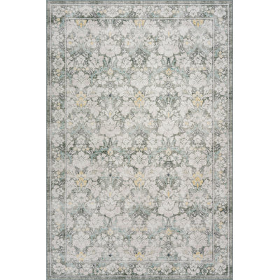  Damora Floral & Paisley Washable Rug