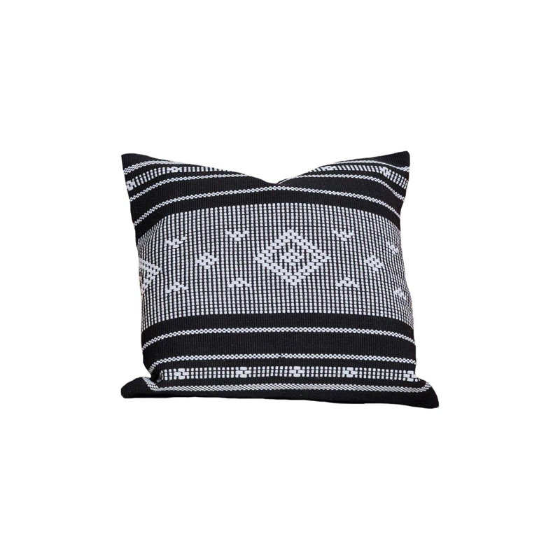 Goodwin Abstract Square Euro Cushion Cover, Black