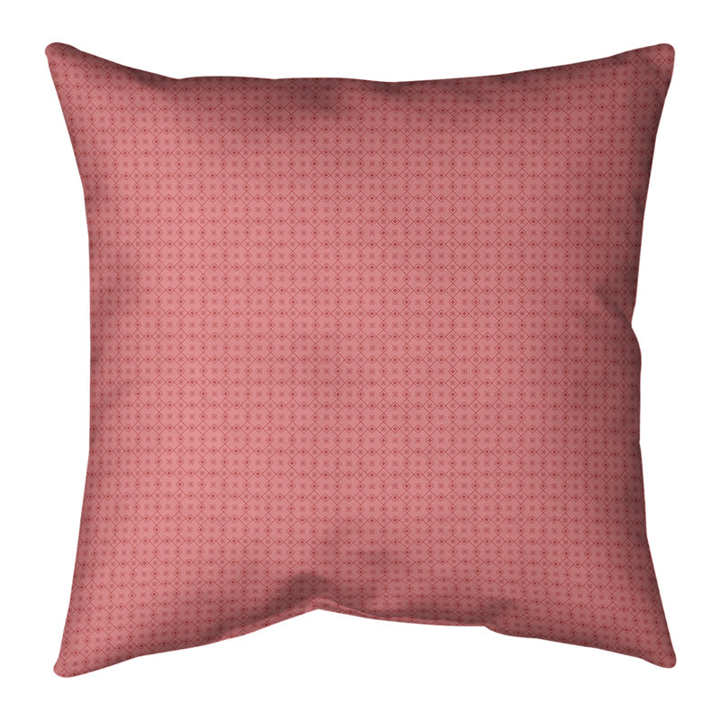Housse de coussin Katelyn Elizabeth, 14 po x 14 po, Polyester / Bourre en polyester, Rouge