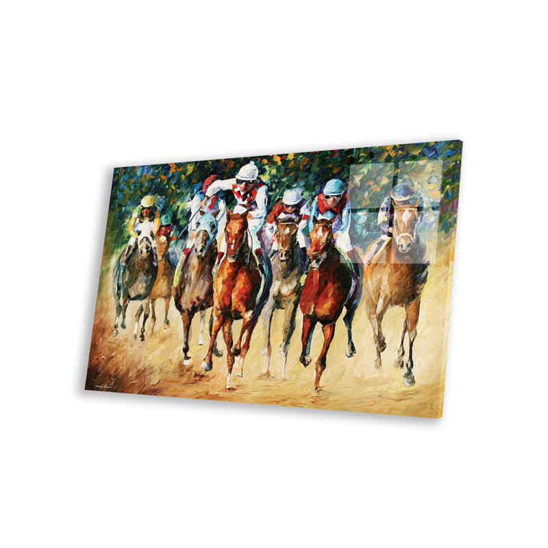 Course de chevaux sur plastique / acrylique par Leonid Afremov, peinture