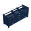 Meuble-lavabo double bleu marine l 80 po x P 22 po