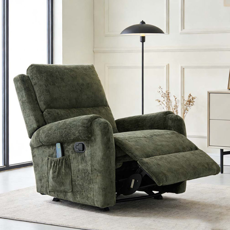 Manual Recliner Massage Recliner Chair, Green