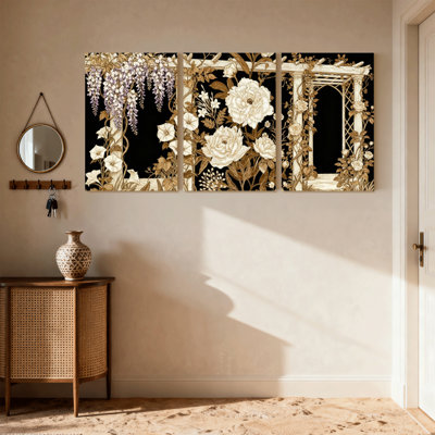 Ensemble de 3 impressions d'art sur toile, paysages et paysages urbains
