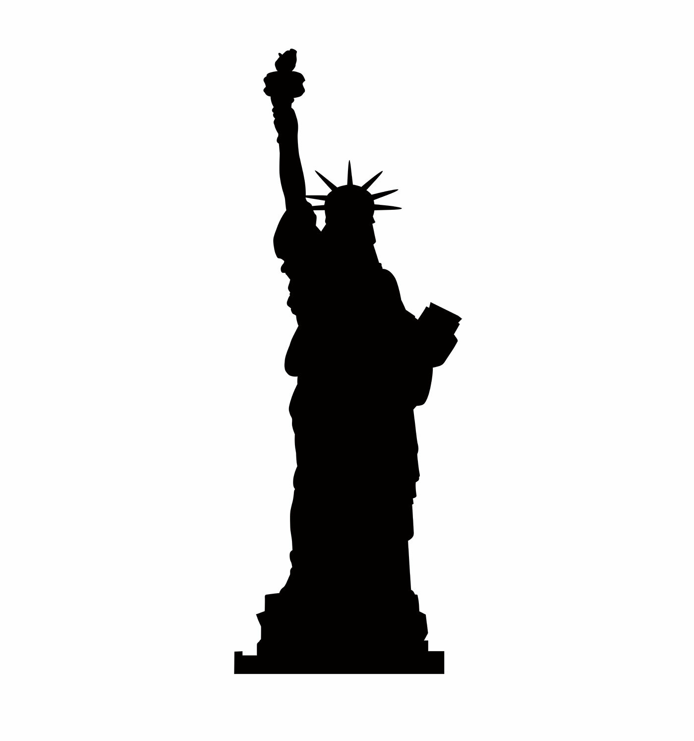 statue of liberty head silhouette