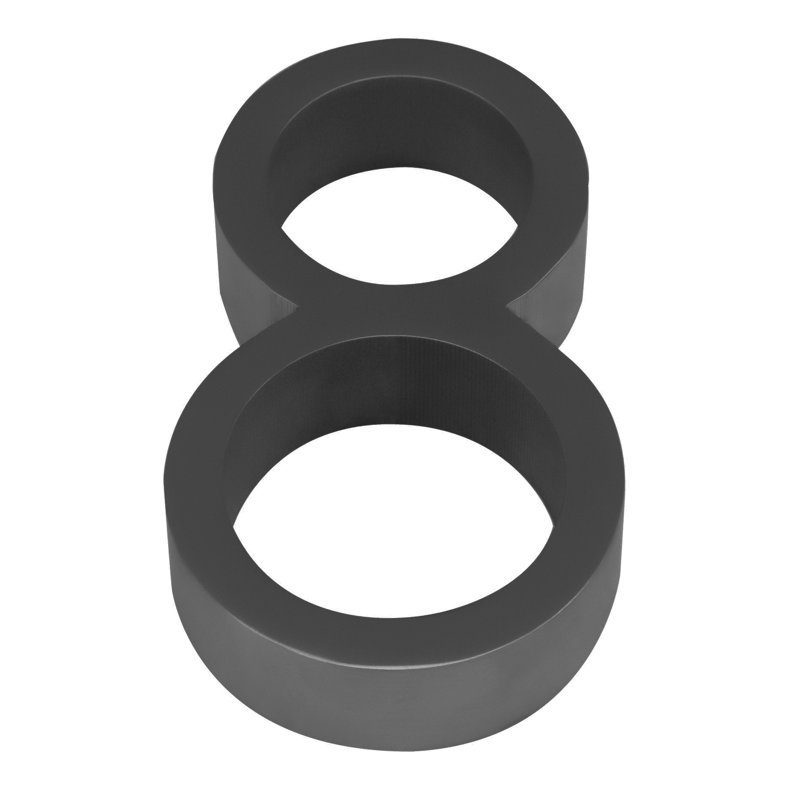 5" Floating Mount House Number, Satin Stainless Steel, 8