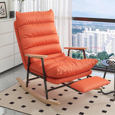 Chaise berçante réglable avec pédale rétractable