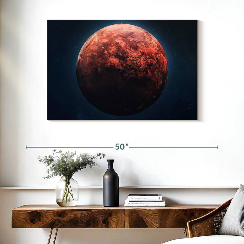 Oberle Red Mars Planet, 26" H x 39" W