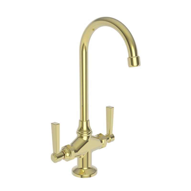 Miro Double Handle Bar Faucet, Forever Brass