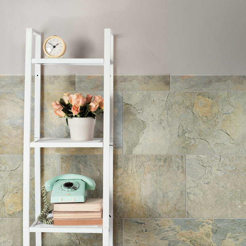 Ardesia 18" x 3" Porcelain Bullnose Tile Trim in Gray