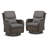 Koba Outdoor Wicker Rattan Rocking Swivel Chair (Set of 2)-923834352-923834355