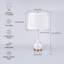 Lampe de table coquille de luxe 25,5 po avec lampe de chevet Capiz Luxury