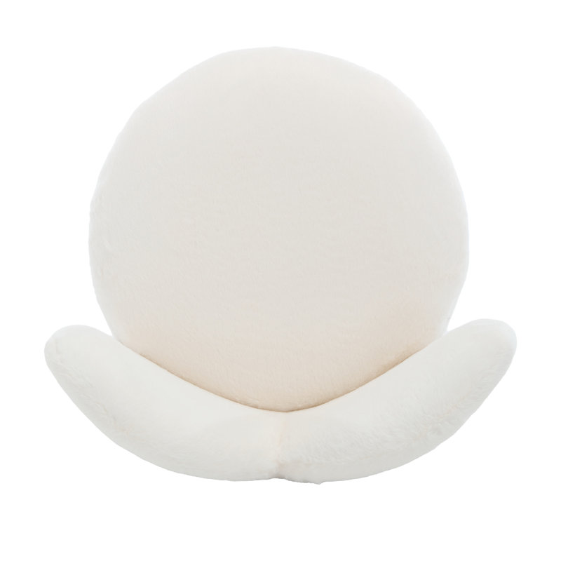 Adorable Butterfly Back Storage Stool - Kids' Round Ottoman With Lid For Girls' Playroom, White