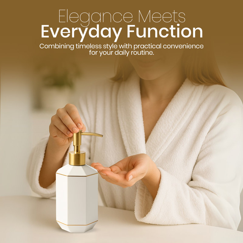 Distributeur de savon et de lotion en porcelaine embossée Magdy