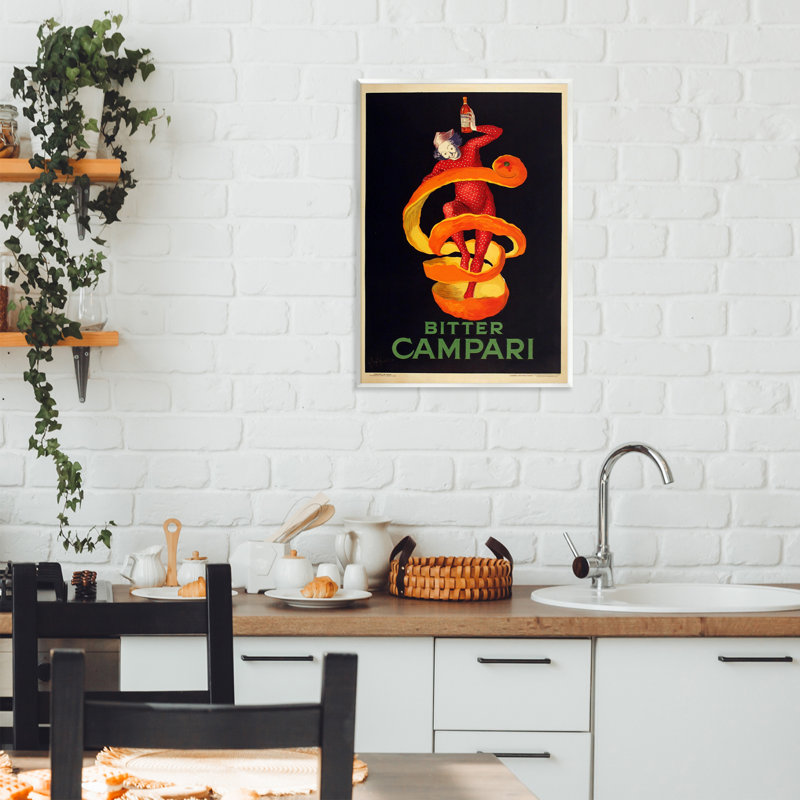 Publicité murale «Bitter Campari» par Marcus Jules, H 19 po x l 13 po
