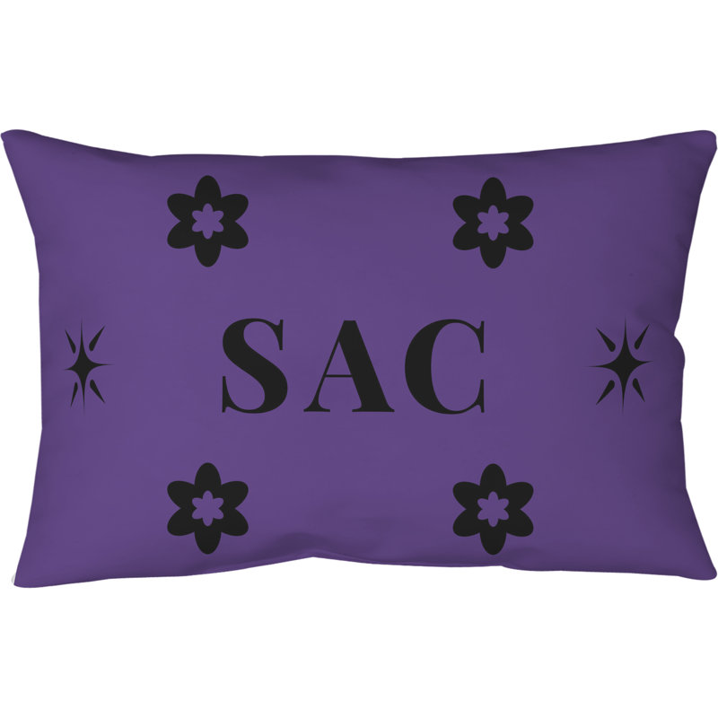 Oreiller pour le corps en molleton de 20 pi x 54 po Sacramento, Mauve / noir