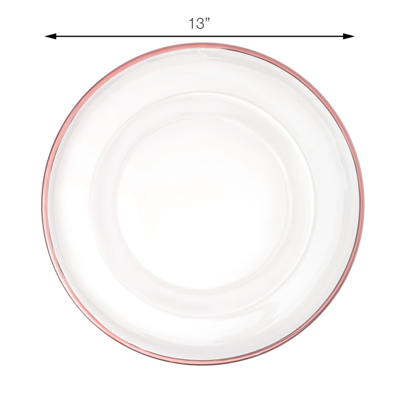 Chargeur en verre 13 "Mccabe, Or rose