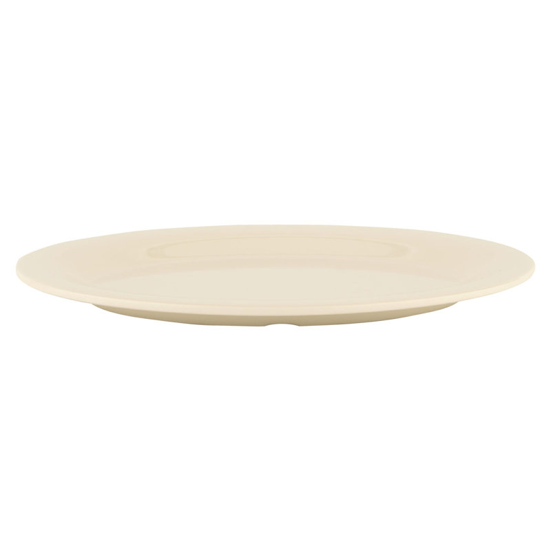 GET Plateau de service ovale en mélamine OP-610-MIX, H 1 po x L 9,75 po x l 7,25 po, Ivoire diamant