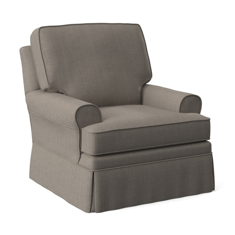 Belmont Swivel Armchair, Stone Crypton Performance; 0884-83