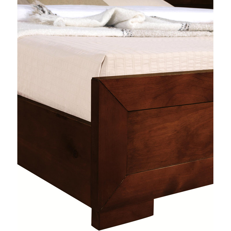 Trent Wood Low Profile Platform Bed, Full, Walnut