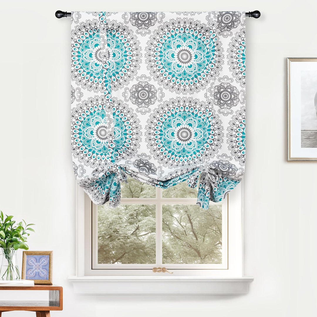 Ebling Tie up Adjustable Balloon Floral Blackout Thermal Outdoor Rod Pocket Single Curtain Panel Orren Ellis Size per 