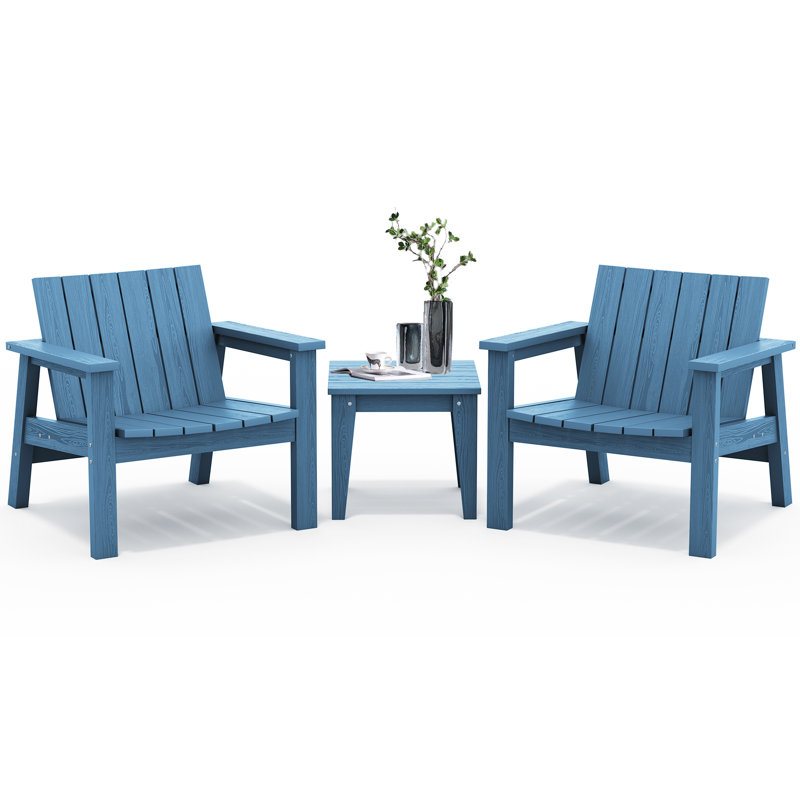 Ensemble de conversation d'extérieur 2 personnes Aneel, Bleu marine
