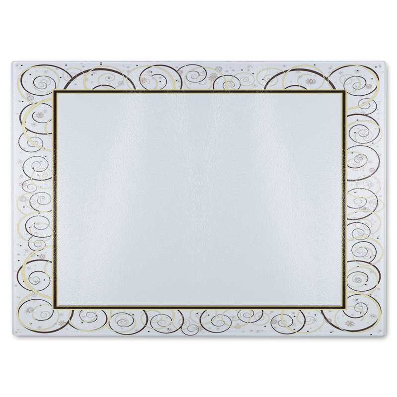 Swirling Frame Glass Chopping Board, 40cm L x 28cm W