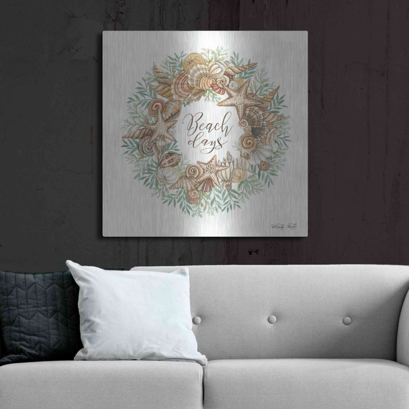 «Beach Days Shell Wreath» par Cindy Jacobs, H 36 po x l 36 po