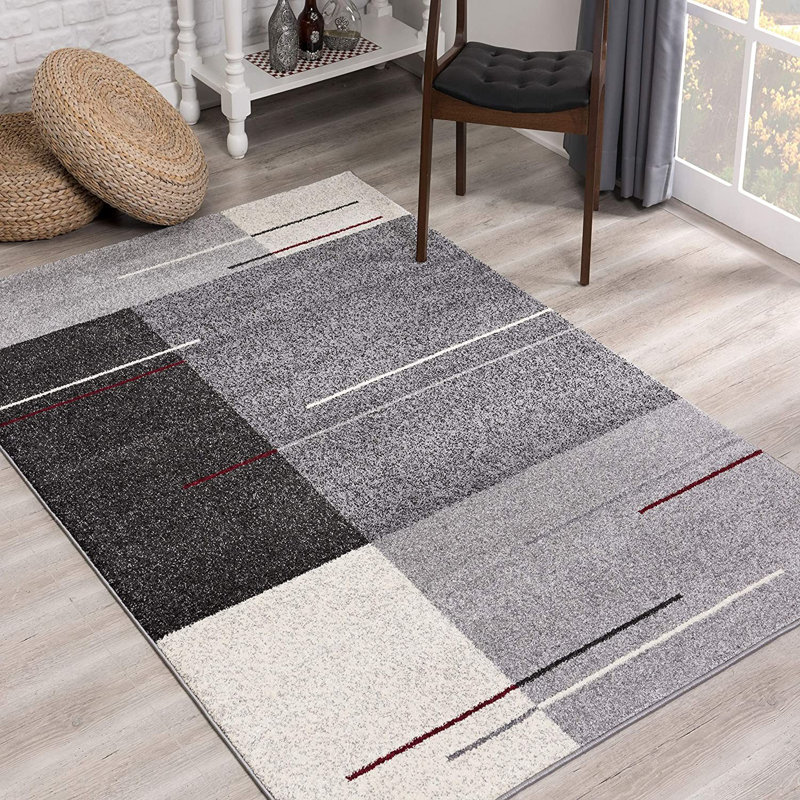 Geometric Indoor Rug, Rectangle 5' x 8'