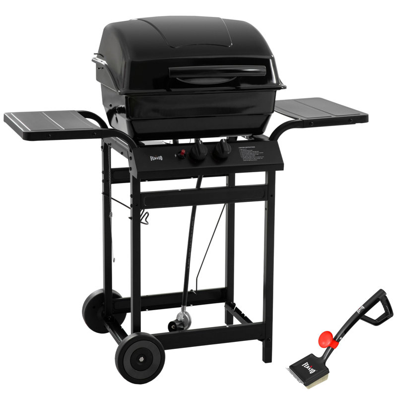 Barbecue au propane à 2 brûleurs avec brosse de nettoyage Feasto