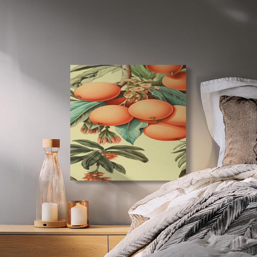 Tropical Citrus Botanical Canvas Print