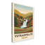 Ystradfellte, Wales - Romantic Travel Poster Of Waterfalls, Valleys And Woodland Walks. Giclee Print On Wrapped Canvas. Wall Art, Home Decor - Regions & Scenic Areas, Wales - Wrapped Canvas Print-1921183880