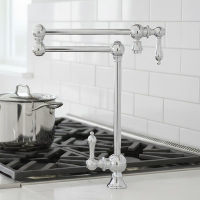 Robinet de cuisine à un trou et deux poignées Whitehaus