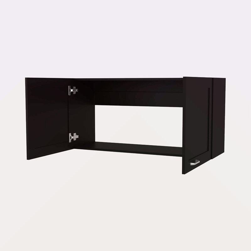 Armoire de cuisine murale avec 2 portes, Noir