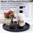 Silicone Bathroom Countertop And Vanity Tray-10 Inch Round Silicone Bathroom Tray,Modern Bathroom Decor，Coffee Table Decor，Decorative Tray For Candle，Perfume, Plants (Black)