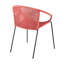Chaises de patio en acier durable, corde rouge brique, style moderne pour la maison