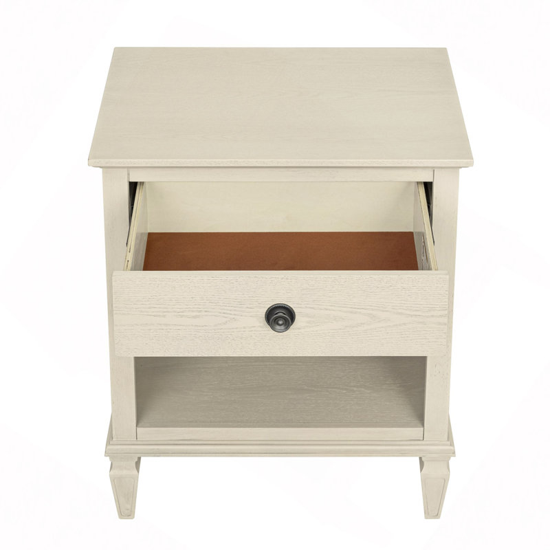 Table de chevet moderne, Crème