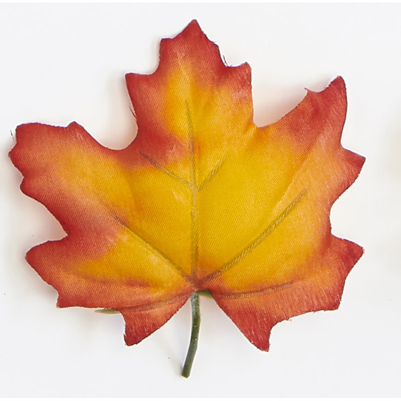 Feuilles d'automne artificielles 3 po en sachet, Jaune