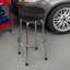 Swivel Upholstered Counter Stool with Metal Frame