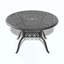 Ensemble de salle à manger 7 pièces en fonte d'aluminium toutes saisons, comprenant 6 chaises pivotantes et une table ronde avec cadre-1525737153