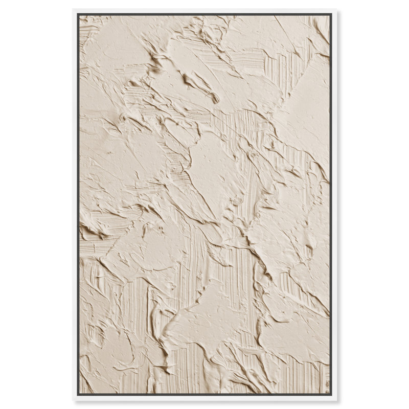 Muted Dabs by Oliver Gal - Floater Frame Print on Canvas, 16" H x 11" W, White