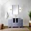 Meuble-lavabo simple 48 po X P 18,25 po , Avec armoire latérale, plateau en céramique et Miroir-2057264173