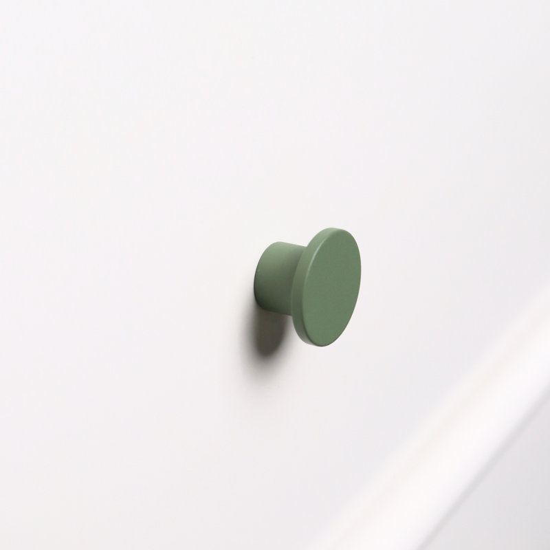 1" Diameter Circle Knob, Olive (Green)
