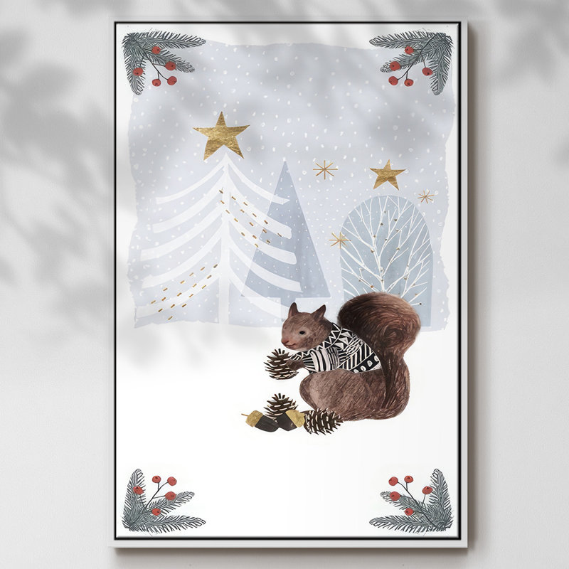 Cozy Christmas Collection B, H 25 po x l 17 po x P 1,5 po, Cadre blanc