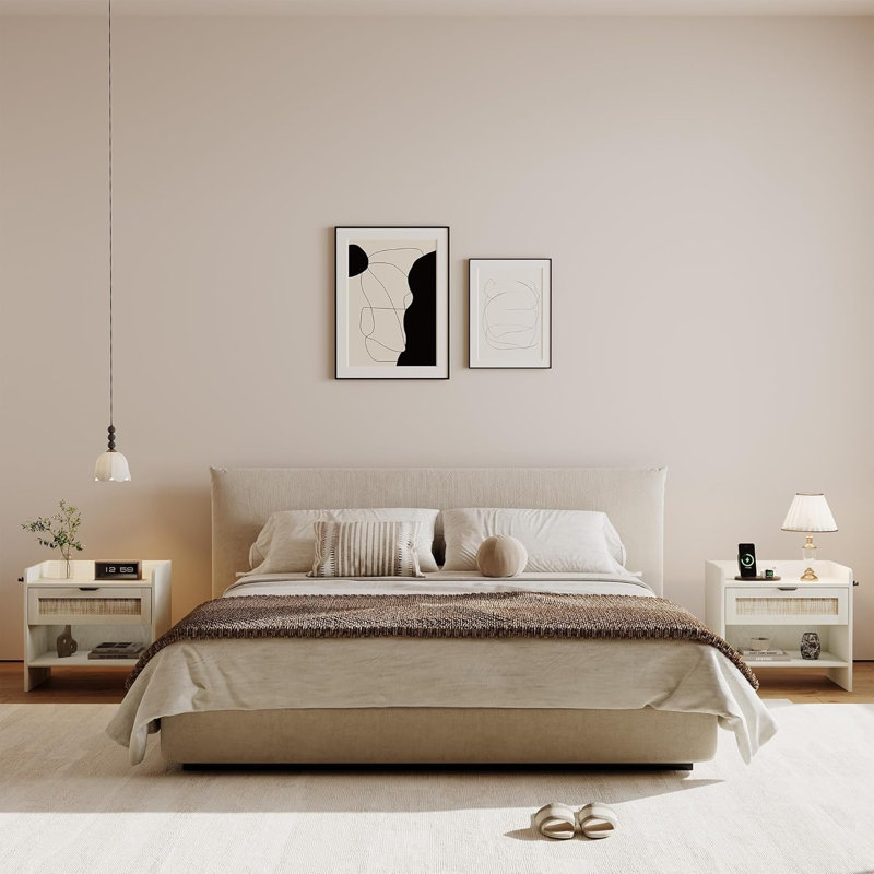 59.9cm W Bedside Table, White