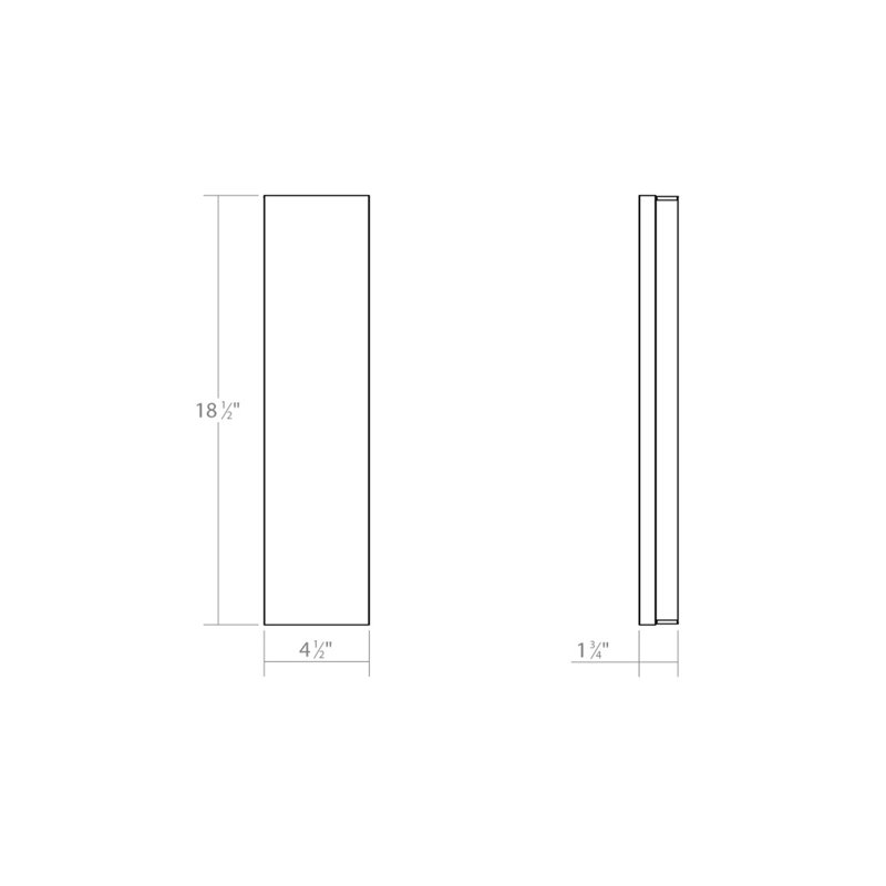 Vanity™ 1 - Light LED Bath Bar, 18.5"H x 4.5"W x 0.75"D