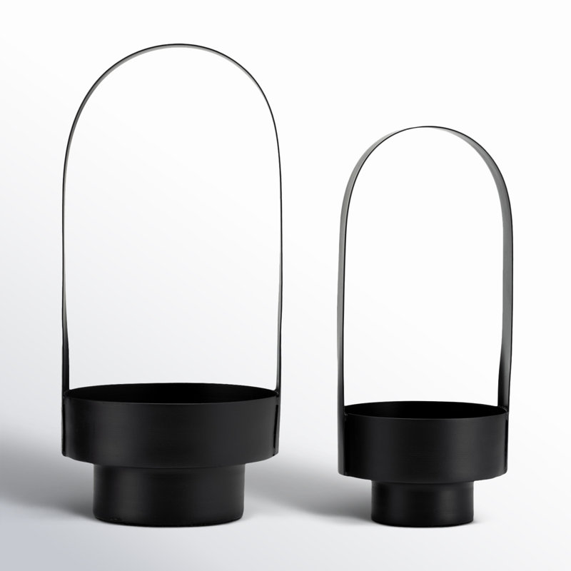 Iron Tabletop Lantern, Black